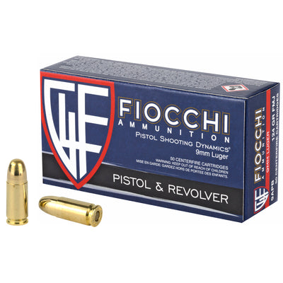 Fiocchi Range Dynamics - 9mm FMJ - 50 Pack